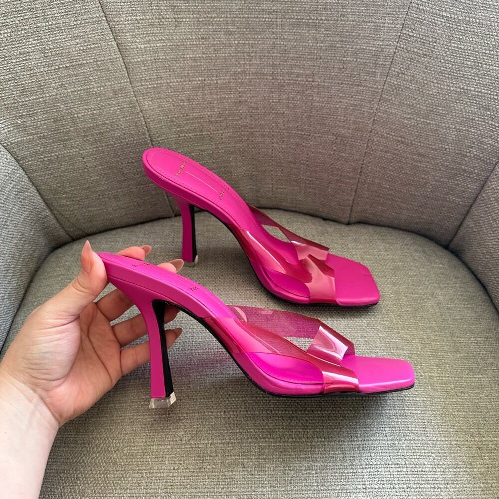 Black Suede Studio PVC Heel NEW